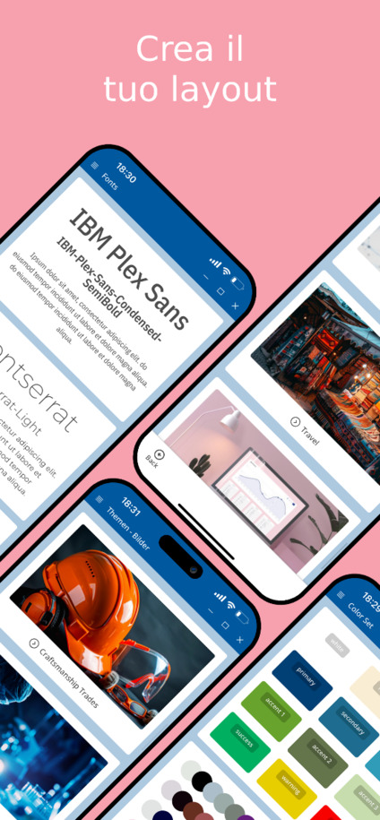 Crea il tuo layout nell'app Website Builder – Smartphone